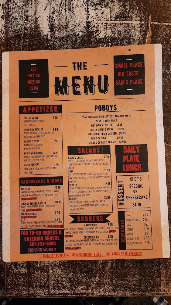 Sam's Place Menu image 2